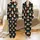 Cat Owners' Grumpy Orange Cat Cartoon Pattern with Teal Accents, Coffee Mugs, Vacuums, & 'LITTER'S FULL' Text Satin Pajamas Set - 1