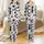 Cat Lovers' Whimsical Black White Grey Pink Cartoon Cat Faces Pattern Satin Pajamas Set - 1