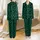 Nature Lovers' Seamless Emerald Green Black Buffalo Plaid Pine Tree Deer Bear Silhouette Pattern Satin Pajamas Set - 1