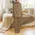 Western Enthusiasts' Vintage Engraved Cowboy & Covered Wagon State Names All-Over Print Earthy Brown Tan Satin Pajamas Set - 3