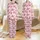 Women's & Girls' Whimsical Fuchsia Pink Cowgirl & Heart Cactus Desert Repeat Pattern Satin Pajamas Set - 1