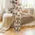 Holiday Western Fans' Rustic Vintage Red Hat Santa HOWDY Cactus Boots Pattern Satin Pajamas Set - 3