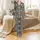 Western Art Lover's Seamless Black Bone White Tribal Geometric Cow Skull Design with Tan Horns, Feathers, and Arrows Satin Pajamas Set - 2