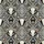 Western Art Lover's Seamless Black Bone White Tribal Geometric Cow Skull Design with Tan Horns, Feathers, and Arrows Satin Pajamas Set - 4