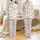 Puppy Lovers' Whimsical Hand-Drawn Cartoon Dalmatian Puppies & Red Hearts Cream Pattern Satin Pajamas Set - 1