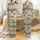 Western Enthusiasts' Muted Teal Sandy Beige Vintage Illustrative Western Desert Cowboy Cowgirl All-Over Pattern Satin Pajamas Set - 1