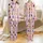 Women's Whimsical Western Soft Pink Cowboy Boots Leopard Stripes Stars Pattern Satin Pajamas Set - 1