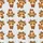 Animal Lovers' Whimsical Warm Brown Baby Highland Cow Leopard Bow Pattern Satin Pajamas Set - 4