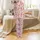 Boho Disco Fan's Whimsical Light Pink Western Disco Design with Cowboy Boots, Floral Skulls & Sparkly Disco Balls Satin Pajamas Set - 2