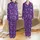 Western Lovers' Royal Purple Desert Scatter Pattern with Fuchsia Boots, Pink Hats, Lavender Cacti, Orange Lightning Satin Pajamas Set - 1