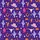 Western Lovers' Royal Purple Desert Scatter Pattern with Fuchsia Boots, Pink Hats, Lavender Cacti, Orange Lightning Satin Pajamas Set - 4