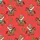 Whimsical Western Fans' Cheerful Cartoon Cowboy Bear Horse Green Cactus Bright Red Seamless Pattern Satin Pajamas Set - 4