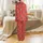 Whimsical Western Fans' Cheerful Cartoon Cowboy Bear Horse Green Cactus Bright Red Seamless Pattern Satin Pajamas Set - 3