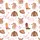 Whimsical Western Fans' Hand-Drawn Dusty Rose Pink Bow & Brown Cowboy Boots Hats Pattern Satin Pajamas Set - 4