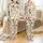 Desert Lovers' Whimsical Cream Folk Art Pattern with Teal Cacti, Terracotta Boots, Golden Hats Satin Pajamas Set - 1