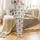 Boho Country Lovers' Repeating Hand-Drawn Rustic Cowboy Boots Wildflowers Light Heather Grey Pattern Satin Pajamas Set - 2