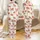 Animal Lovers' Whimsical Watercolor Reddish-Brown Highland Cow Fuchsia Pink Yellow Wildflower Pattern Satin Pajamas Set - 1