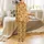 Western Enthusiasts' Rustic Desert Landscape Art with Galloping Cowboys, Wild Horses, Mesas, Cacti in Warm Sandy Yellow and Earthy Tones Satin Pajamas Set - 3