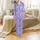 Women's Whimsical Lavender Fuchsia Cowgirl Boots Disco Ball "Howdy" Seamless Pattern Satin Pajamas Set - 2