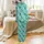 Cowgirl Spirit Whimsical Western Aqua Teal Orange Seamless Doodle Pattern Cowboy Boots Saguaro Cactus Stars Satin Pajamas Set - 3