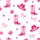 Women's Whimsical Bright Hot Pink Cowboy Boot Hat Heart Rose Starburst White Pattern Satin Pajamas Set - 4