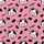 Playful Pattern Lovers' Cheerful Vibrant Pink Cartoon Cow Head Luck Seamless Print Satin Pajamas Set - 4