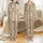 Animal Lovers' Fluffy Baby Highland Cow Caramel Tawny Muted Beige Leopard Bow Seamless Pattern Satin Pajamas Set - 1