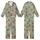 Women's Muted Sage Green Bright Red Strawberry Pale Yellow Starburst Hand-Drawn Naive Scattered Kid Satin Pajamas Set - 1