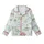 Playful Women's Seamless Pastel Sky Blue Hand-Drawn Cartoon Dinosaurs & Prehistoric Flora Kid Satin Pajamas Set - 2