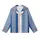 Women's Crisp Cobalt Blue White Alternating Fine Broad Vertical Stripe Geometric Kid Satin Pajamas Set - 2
