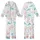 Women's Whimsical Aqua Teal Watercolor Sea Turtle Coral Pink Reef Kid Satin Pajamas Set - 1