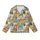 Cat Lovers' Whimsical Multi-Color Cartoon Feline Faces Pattern with Hats and Glasses Kid Satin Pajamas Set - 2