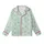Women's Very Pale Mint Green Subtle Sage Hand-Drawn Heart & Leaf Kid Satin Pajamas Set - 2