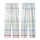 Women's Crisp Plaid Geometric Sky Blue Muted Mint Charcoal Grey Off-White Cornflower Accents Kid Satin Pajamas Set - 3
