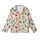 Women's Whimsical Gingerbread Hot Cocoa Candy Cane Holly Pattern on Creamy Off-White Kid Satin Pajamas Set - 2