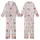 Women's Vintage Botanical Blush Rose Peony Floral with Sage Green Leaves & Burgundy Outlines Kid Satin Pajamas Set - 1