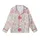 Women's Vintage Botanical Blush Rose Peony Floral with Sage Green Leaves & Burgundy Outlines Kid Satin Pajamas Set - 2