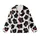 Modern Art Enthusiasts' Black White Abstract Cow Spot Golden Star Burgundy Line Pattern Kid Satin Pajamas Set - 2