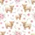Women's Whimsical Watercolor Fluffy Highland Cow Calf Pink Rose Daisy Floral Pattern Kid Satin Pajamas Set - 4