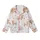 Women's Whimsical Watercolor Fluffy Highland Cow Calf Pink Rose Daisy Floral Pattern Kid Satin Pajamas Set - 2