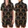 Animal Lovers' Whimsical Cow Heads with Glasses & Floral Crowns, Humorous Typography, Earthy Tones & Plaid Hint Satin Short-Sleeve Pajamas Set - 1