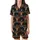 Animal Lovers' Whimsical Cow Heads with Glasses & Floral Crowns, Humorous Typography, Earthy Tones & Plaid Hint Satin Short-Sleeve Pajamas Set - 2