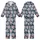 Farm Animal Fans' Illustrative Flat Cartoon Cow Faces Pink Snouts Muted Blue-Grey All-Over Black Spot Pattern Kid Satin Pajamas Set - 1