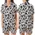 Modern Style Enthusiasts' Dynamic Black White Organic Interconnected Rounded Shapes Pattern Satin Short-Sleeve Pajamas Set - 1