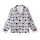 Cute Farm Animal Lovers' Soft Light Lavender Seamless Cartoon Cow Heads, Black Patches, Mixed Heart Spots Pattern Kid Satin Pajamas Set - 2