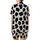 Modern Art Enthusiasts' Black White Abstract Cow Spot Golden Star Burgundy Line Pattern Satin Short-Sleeve Pajamas Set - 3