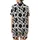 Fashion-Forward Individuals' Bold Black White Organic Irregular Cow Spot Seamless Pattern Satin Short-Sleeve Pajamas Set - 3