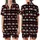 Empowered Style Aficionados' Black Red White Flat Vector Crown KING Queen Interlocking Pattern Satin Short-Sleeve Pajamas Set - 1