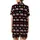 Empowered Style Aficionados' Black Red White Flat Vector Crown KING Queen Interlocking Pattern Satin Short-Sleeve Pajamas Set - 3