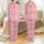 Girls' Soft Pastel Pink Cartoon Western Boots Hats Stars 'YEE HAW' Outline Pattern Satin Pajamas Set - 1